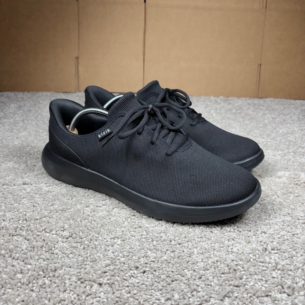 Kizik Madrid Eco Knit Black Hands Free Slip On Sneakers‎ Mens 12 Womens 13.5